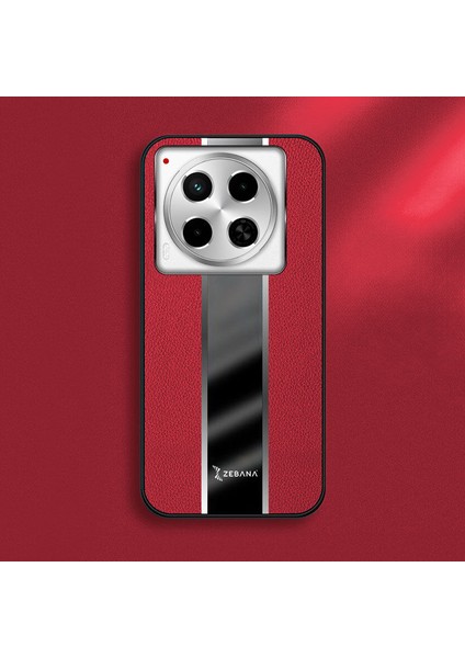 Tecno Camon 30 Pro Uyumlu Kılıf Zebana Premium Deri Kılıf Kırmızı fiyatları