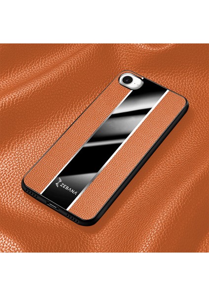 Apple iPhone 16E Uyumlu Kılıf Zebana Premium Deri Kılıf Kahverengi modelleri