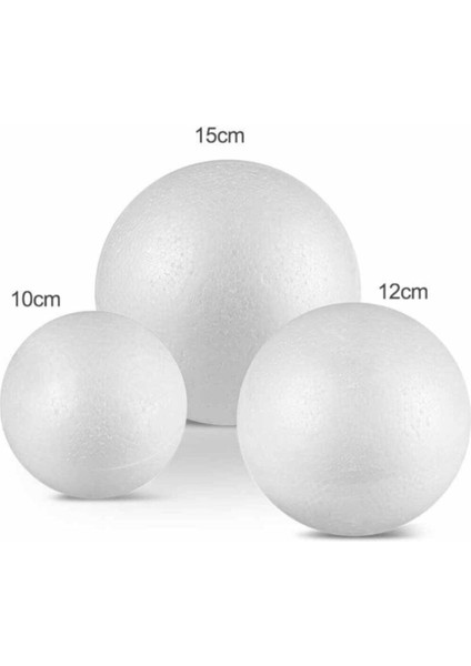 Turuncu Strafor Köpük Topu 12 Cm, Hafif ve Dayanıklı Yapı.