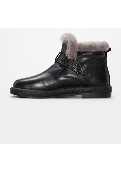 Hakiki Deri Kürklü Kadın Klasik Bot 710KZA2000 fiyatları