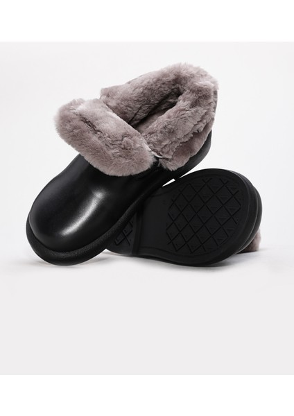Hakiki Deri Kürklü Kadın Klasik Bot 710KZA2000 modelleri