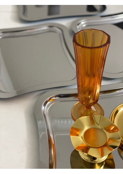 Paslanmaz Çelik 4'lü Dalgalı Model Sunum Tepsisi 26 cm fiyatları