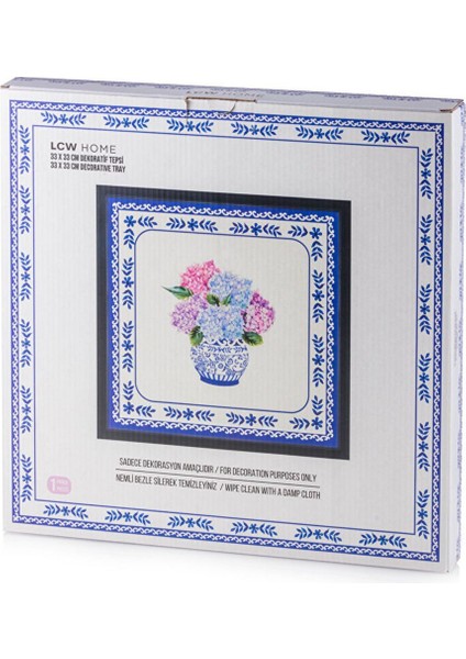 Renkli ve Şık Karışık Baskılı Dekoratif Tepsi 33X33 cm indirimleri