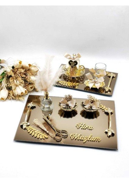 Iki Kişilik Şık Söz ve Kahve Tepsisi Seti, Zarif ve Kullanışlı Tasarım