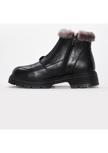 Hakiki Deri Kürklü Kadın Klasik Bot 217KZA789-34 fiyatları