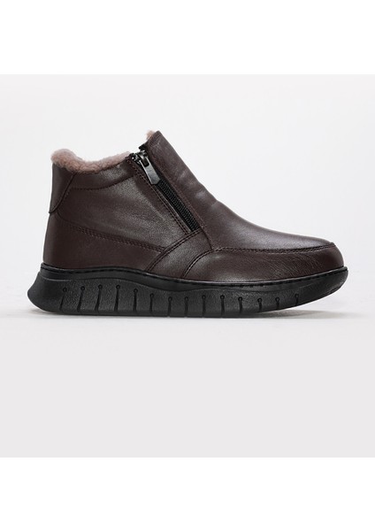 Hakiki Deri Kürklü Kadın Klasik Bot 583KZA2602