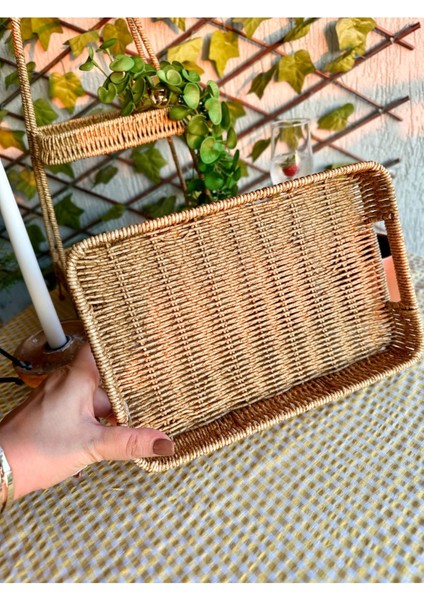 Kahverengi Rattan Orta Boy Tepsi, Doğal ve Şık Sunum Için Ideal Seçenek fiyatları