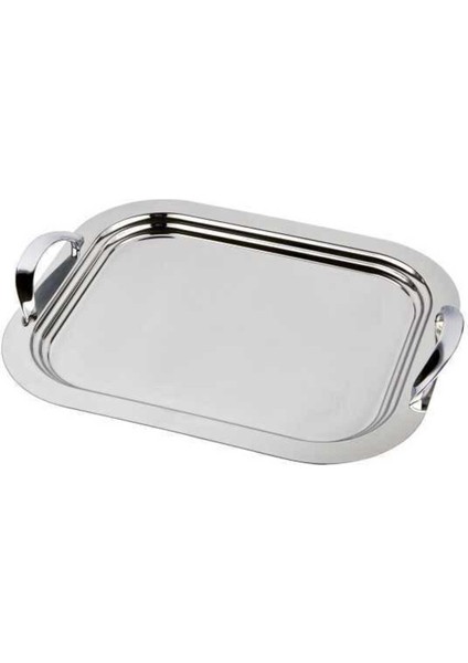 Büyük Boy Sade Metal Tepsi - Şık ve Zarif Sunum Için Ideal