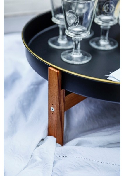 Doğal Ahşap Çok Amaçlı Kısa Tepsi Ayağı 21X52, Şık ve Pratik Kullanım Sağlar.