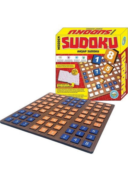 Tamarınd® 9 Bölümlü Ahşap Sudoku Eğitici Oyun Seti