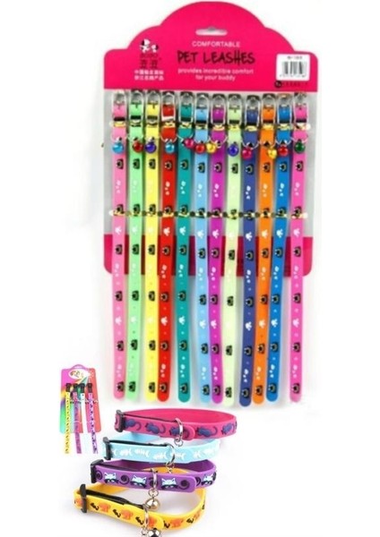 Tamarınd® Çıngıraklı Zilli Sevimli Renkli Slikon Kedi Köpek Boyun Tasması modelleri