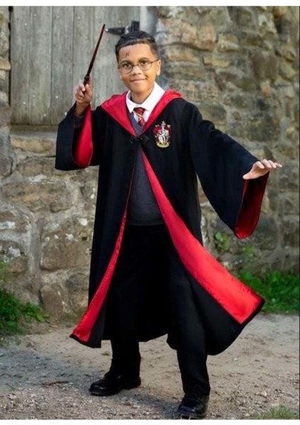 Çocuklar Için Siyah Harry Potter Kostüm Cübbesi, Eğlenceli ve Rahat Giyim Seçeneği