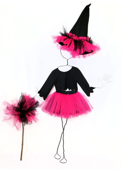 Neşeli Pembe Cadı Kostümü, Eğlenceli ve Renkli Kostüm Seçeneği