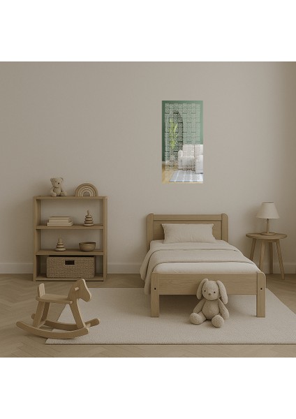 Soyut Çiçek Desenli Sanat Aynalı Tablosu - CPT108872-1547 fırsatları