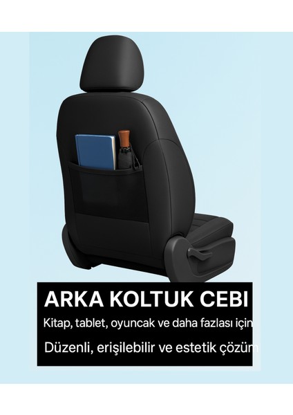 Chery Alia (A5) 2007–2011 Colorline Elegance Serisi Deri Kırmızı Siyah Koltuk Kılıfı fırsatları