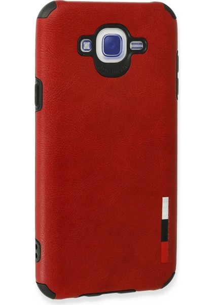 Samsung Galaxy J7 Kılıf Loop Deri Silikon - Kırmızı modelleri