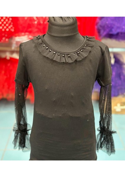 Incili Uzun Kollu Kız Çocuk Badi, Şık ve Rahat Tasarım, Siyah Renk Seçeneğiyle. fiyatları