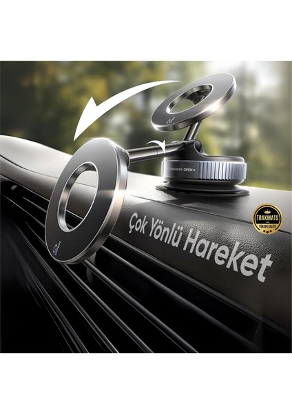 Renault Clio 4 2012-2013-2014-2015-2016-2017-2018-2019 Telefon Tutucu Hareketli Mekanizmalı Ayarlanabilir Vakumlu Neodimyum Güçlü Mıknatıslı indirimleri