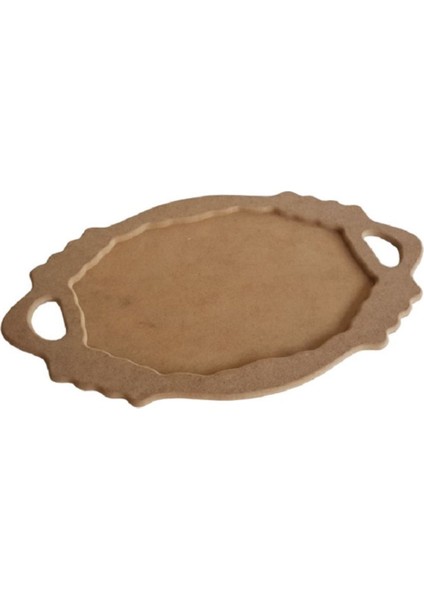 Kahverengi Oval Müge Tepsi, Şık ve Kullanışlı Ev Aksesuarı