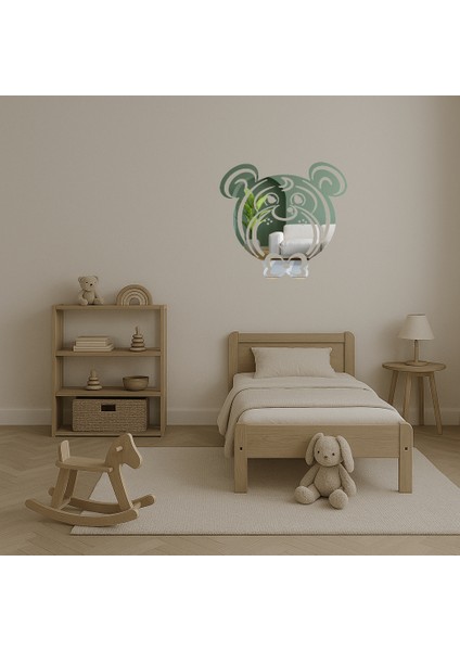 Ayıcık Bebek Temalı Dekoratif Aynalı Tablo - CPT102375-3831 fırsatları