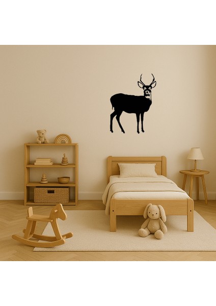 Geyik ve Ağaç Silüeti Dekoratif Tablo - CPT105644-1843 modelleri