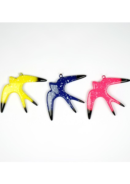 Renkli Kırlangıç Duvar Süsü Seti, 3'lü Zarif ve Neşeli Dekorasyon Unsuru fiyatları