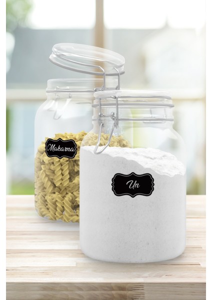 Siyah 120 Adet Baharat ve Kuruyemiş Kavanoz Etiketi Sticker, Çok Amaçlı Kullanım