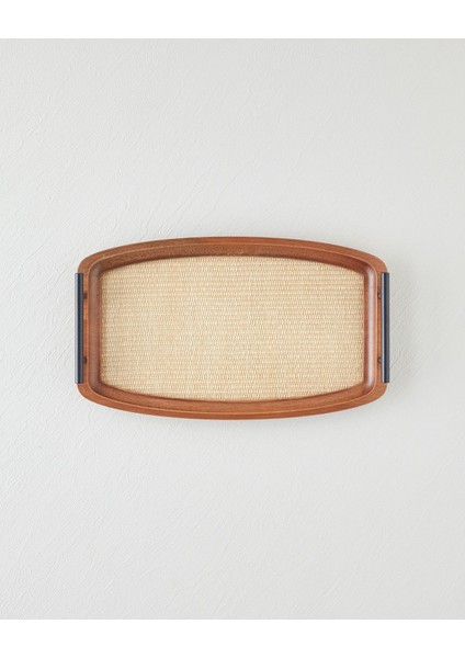 Şık Kahverengi Dekoratif Tepsi 22X37 Cm, Ev ve Ofis Için Ideal Seçim