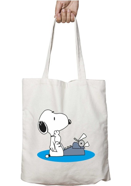 Snoopy-Vector-Png Iki Tarafı Kalıcı Baskılı Yıkanabilir Çanta