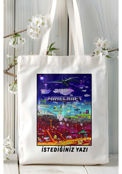 Minecraft Oyun Baskılı Omuz Çanta Kişiye Özel Model 3 fiyatları