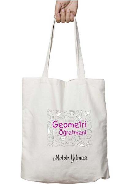 Kişiye Özel Geometri Öğretmeni Cetvel Seti Iki Tarafı Kalıcı Baskılı Yıkanabilir Çanta