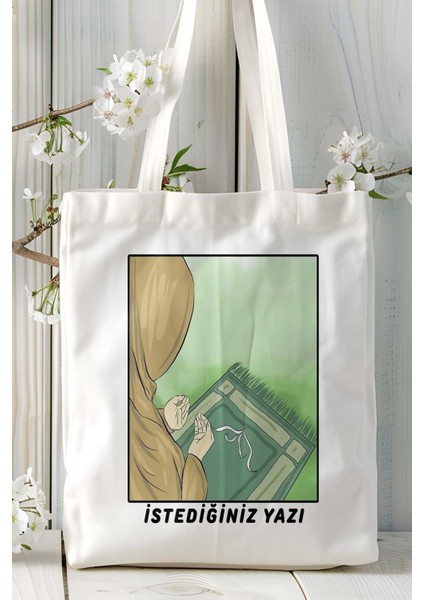 Namaz Secde Islamiyet Baskılı Bez Çanta Omuz Çantası Kişiye Özel Model 34 fiyatları