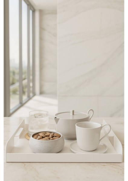 Çok Amaçlı Beyaz Tepsi, Mutfak, Ikram, Organizasyon, Kahve ve Sunum Için Uygun modelleri