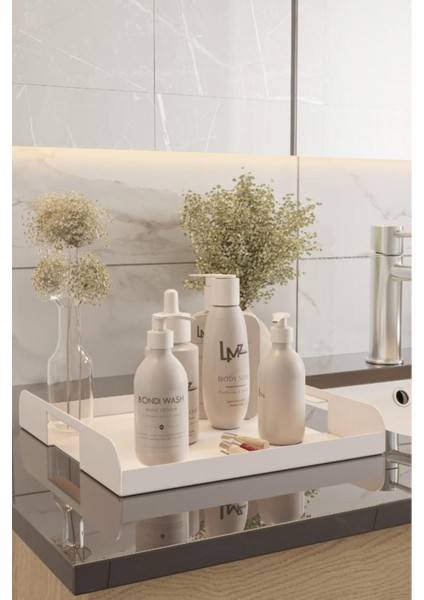 Çok Amaçlı Beyaz Tepsi, Mutfak, Ikram, Organizasyon, Kahve ve Sunum Için Uygun