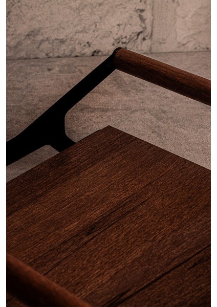 Kahverengi Ahşap ve Metal Detaylı 4'lü Yuvarlak ve Kare Sunum Tepsisi fırsatları