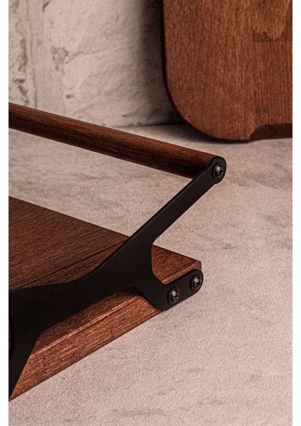 Kahverengi Ahşap ve Metal Detaylı 4'lü Yuvarlak ve Kare Sunum Tepsisi indirimleri