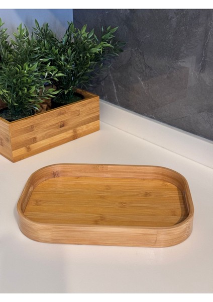 Bambu 3’lü Dikdörtgen Servis Tepsisi, Kahverengi, Şık ve Kullanışlı Tasarım modelleri
