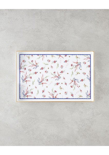 Mavi ve Ekru Renkli 40X26 cm Pp Tepsi, Şık ve Dayanıklı Tasarım