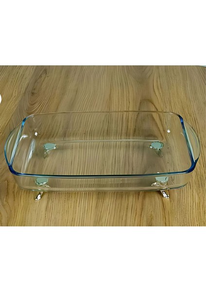 Mini Ayaklı Derin Cam Sunum ve Servis Tepsisi, Şık ve Kullanışlı Tasarım
