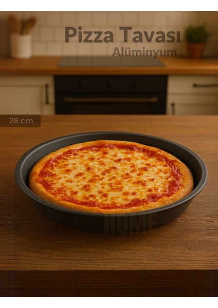 Yapışmaz 28 cm Alüminyum Pizza ve Pide Tavası, Güzel Lezzetler Hazırlayın