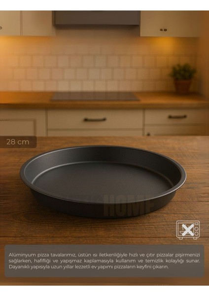 Yapışmaz 28 cm Alüminyum Pizza ve Pide Tavası, Güzel Lezzetler Hazırlayın fiyatları