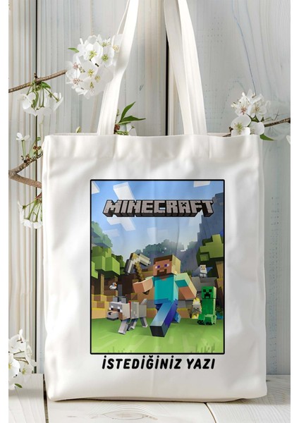 Minecraft Oyun Baskılı Omuz Çanta Kişiye Özel Model 2 fiyatları