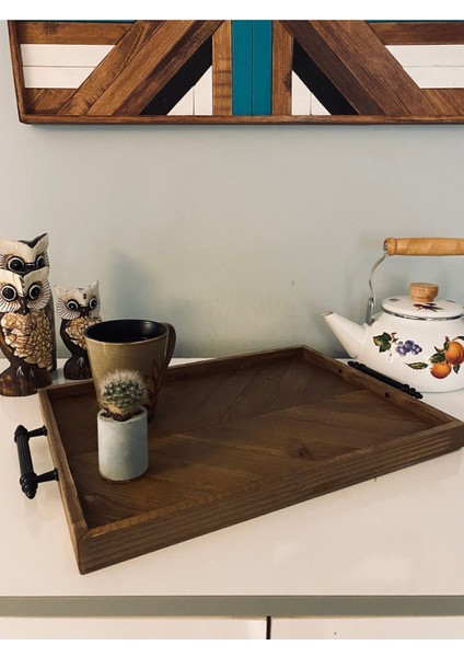 Ahşap Mutfak Sunum Tepsisi, Kahverengi, Şık ve Kullanışlı Dekoratif Tasarım modelleri