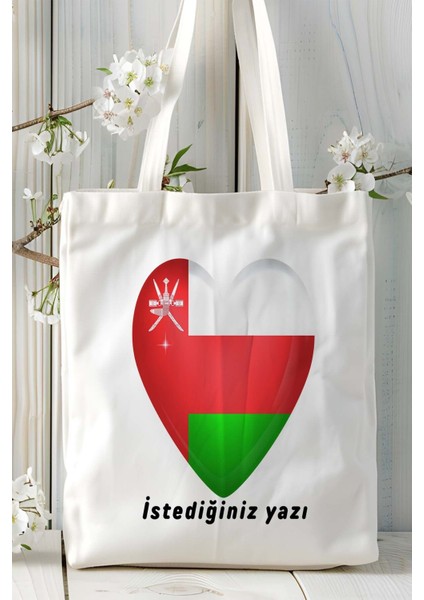 Umman Bayrak Baskılı Bez Çanta Omuz Çantası Model fiyatları