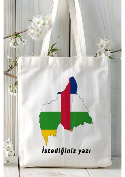 Orta Afrika Bayrak Baskılı Bez Çanta Omuz Çantası Model fiyatları