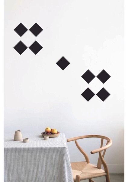 9 Adet Siyah Kare Duvar Dekoru, Şık ve Modern Iç Tasarım Aksesuarları fiyatları