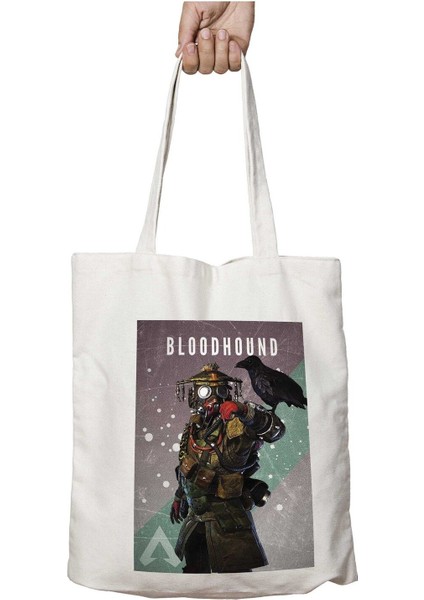 Apex Legends Karakter Bloodhound Iki Tarafı Kalıcı Baskılı Yıkanabilir Okul Plaj Omuz Bez Çantası