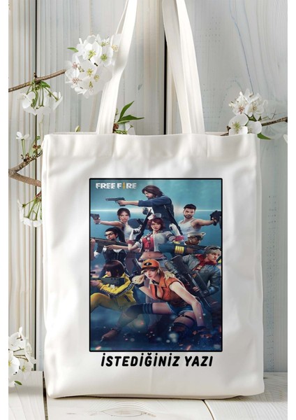 Garena Free Fire Mobil Oyun Baskılı Bez Çanta Omuz Çantası Çift Tafaflı Baskı Kişiye Özel 8 fiyatları