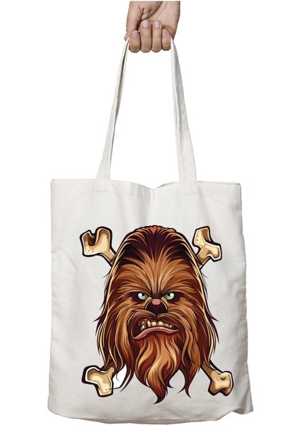 Chewbacca Star Wars Iki Taraf Kalıcı Yıkanabilir Okul Plaj Omuz Bez Çanta