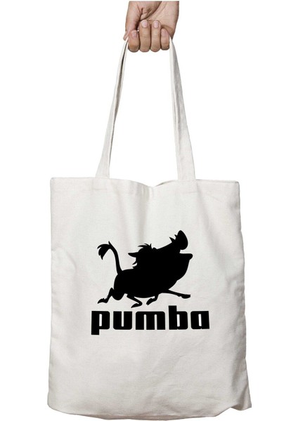 Pumba Iki Tarafı Kalıcı Baskılı Yıkanabilir Çanta